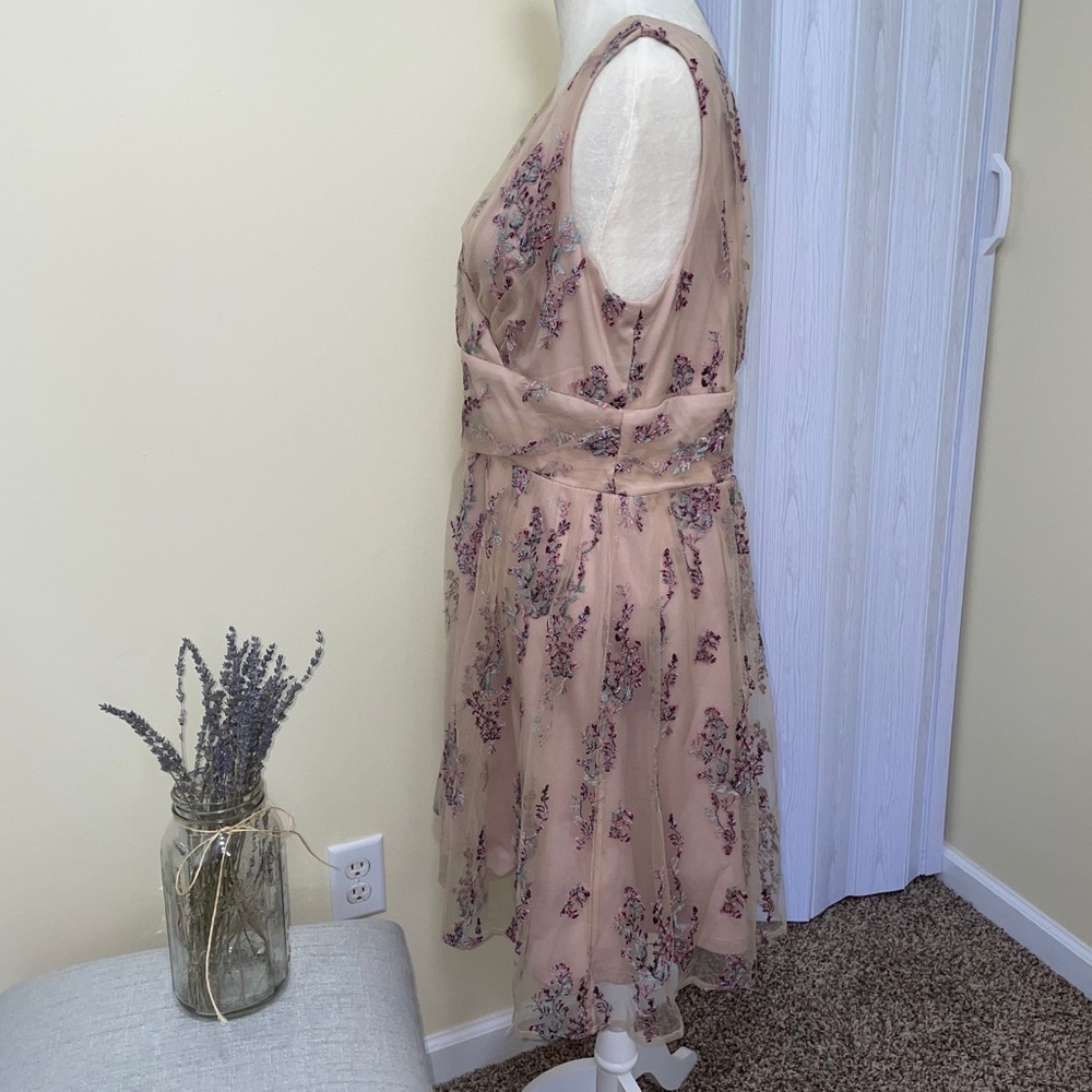 Scarlett Tulle Floral Dress Cottagecore Fairytale - Picture 3 of 5